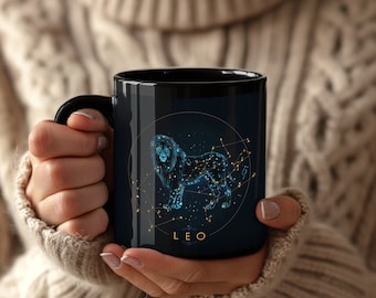 Leo Lion Zodiac Mug: Celestial Astrology Gift