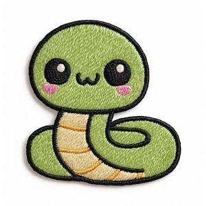 Patch | Iron-on patch | handmade patch | iron-on motif | iron-on appliqué | patch | iron-on | baby snake | DIY