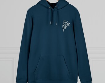 Pizza Cozy Hoodie - white logo