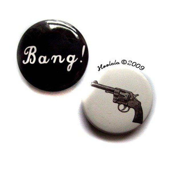 Bang Revolver Button Badge Set from Hoolala