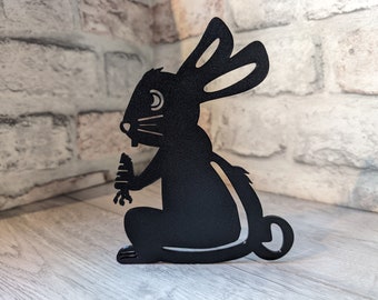 Art mural silhouette de lapin de jardin