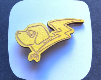 Power Dog Wooden Pin