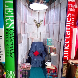 Book Nook Diorama: Upcycled Book Shelf Insert with LED Lights