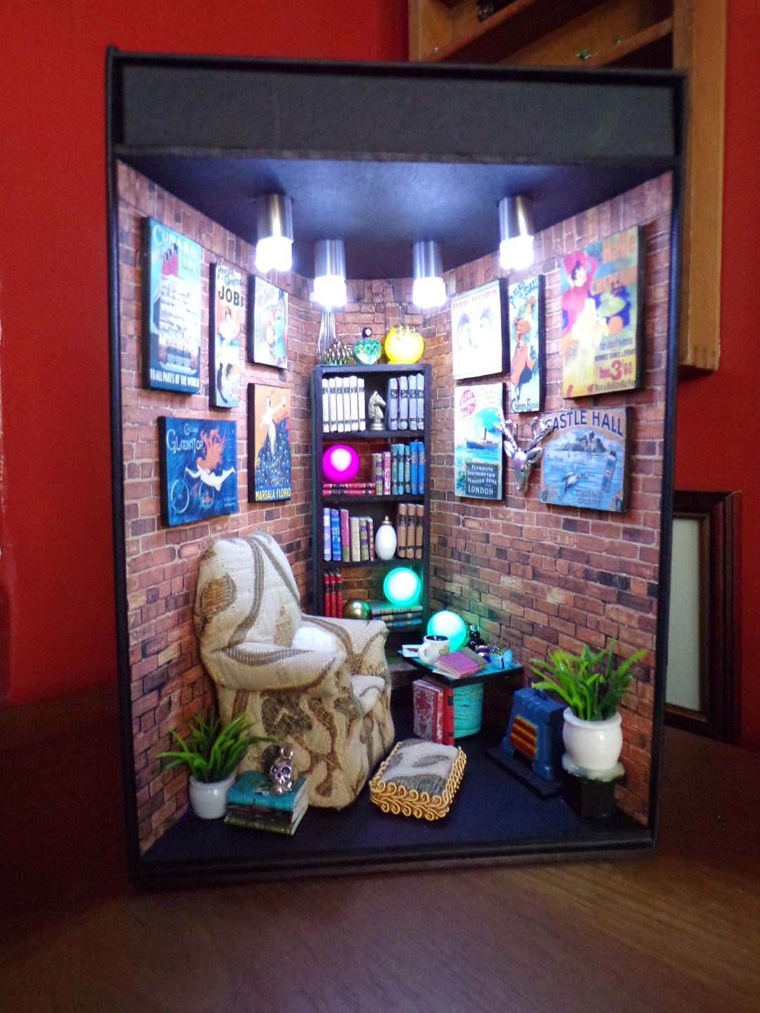 Bookshelf Decoration Diorama. Book Nook Bookshelf Insert Etsy