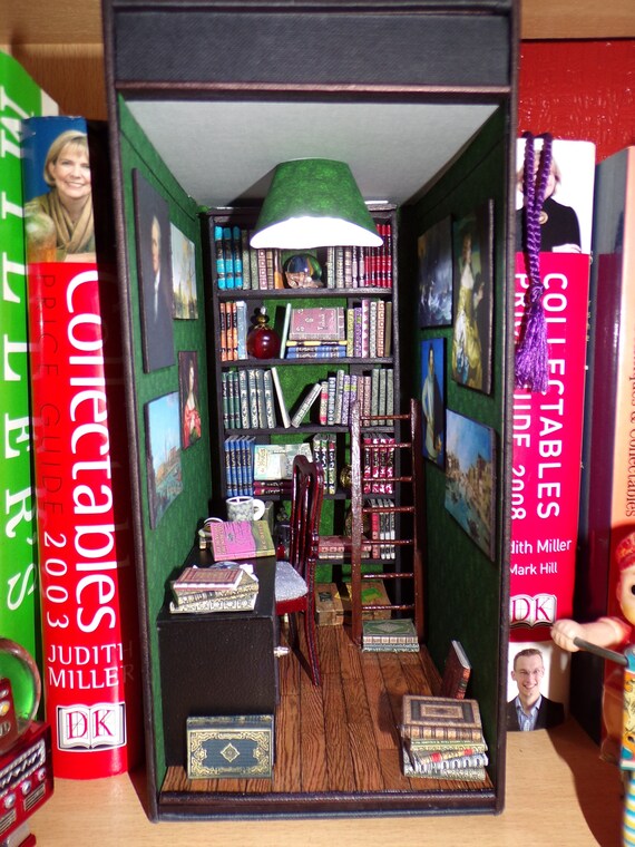 Booknook Book Nook Diorama Miniature Room. Miniature Room Etsy