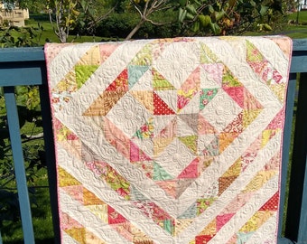 Star in a Diamond Pastel Quilt