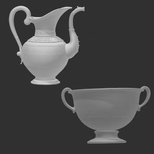 Colección de 10 vasijas antiguas en formato 3D STL: modelos de cerámica únicos para imprimir (descarga instantánea)