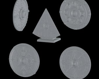 5x 3d stl celtic Shield files ancient armor for 3d printers - Instant Download