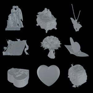 21x 3d stl love signs for 3d printer machines | love symbols | high quality files- instant download