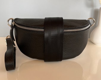 Crossbody, Schultertasche, Leder Bauchtasche, Geschenk für Mutter , Gürteltasche,  Tasche, Umhängetasche aus Leder mit zusätzlichen Riemen,