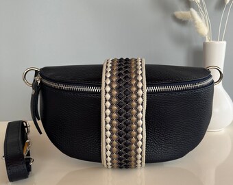 Donkerblauwe heuptas dames, leren heuptas, cadeau voor haar, crossbody tas, heuptas dames, schoudertas met reisriem