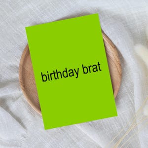 Cartão de aniversário do pirralho - Cartão de aniversário do pirralho para impressão - Aniversário do pirralho - Cartão de aniversário para impressão - Download DIGITAL - Cartão de aniversário do pirralho verde