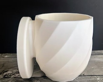 Doniczka spiralna 3D z wyjmowaną tacką ociekową