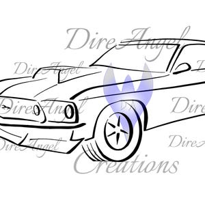 1969 Mustang SVG DXF files for CNC Machine software