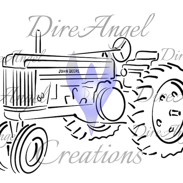 John Deere 60 tractor SVG file for CNC router