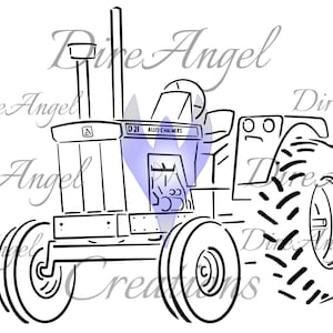 May include: Line drawing of a D21 Allis-Chalmers tractor. The black and white illustration shows the tractor's front, side, and rear wheels, with the text "D21 Allis-Chalmers" visible on the hood.