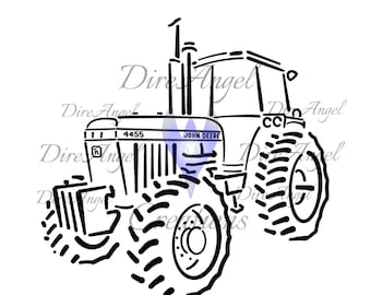John Deere 4455 FWA Tractor SVG file for V Carve on CNC Router