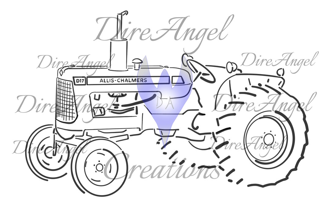 Allis Chalmers D17 Tractor. SVG File for V Carve CNC Router Woodworking ...