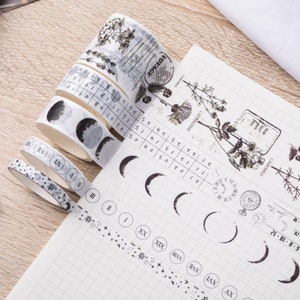 10er Set - Star Sea Aesthetic Series [2m] Washi Tapes - Für Sammelalbum, Tagebuch, Journal, Notizbuch - Premium Washi - Japanischer Stil Schreibwaren