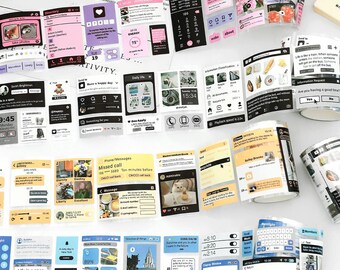 Technology Generation Series [1 roll Glossy] - 2m Sticker in a Roll - Modern Pattern - For Scrapbook, Diary, Journal, Notebook Decor DIY