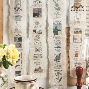 Handpaint Collection Series - Washi Paper Extra Long Masking Tape [35cm] - Vintage Dekoration selbstklebend Basteln - Für Scrapbook, Tagebuch, DIY
