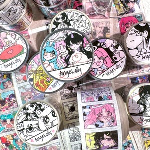 Serie Ragazze del Liceo - Rotolo di adesivi Washi laminati con stelle in stile giapponese [4,2 m] - Carta Washi Premium - Riflesso Stellato - Diario Fai da Te