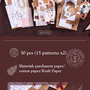 Timestamp Series [30 Pcs] Background Paper & Element - 2 Material ...