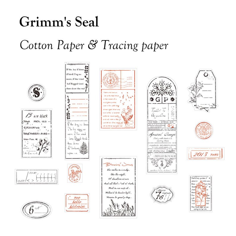 Timestamp Series [30 Pcs] Background Paper & Element - 2 Material ...