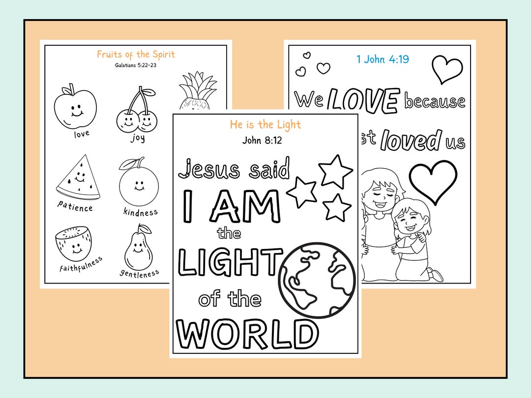 Bible Verse Printable Coloring Book - Etsy