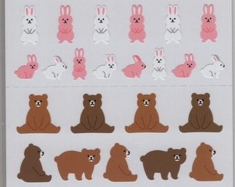 Mind Wave * Bears * Bunnies * Bon Bon * Japanese Sticker Set