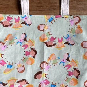 Sac fourre-tout fait main, entièrement doublé, cercle d'amis, David Walker