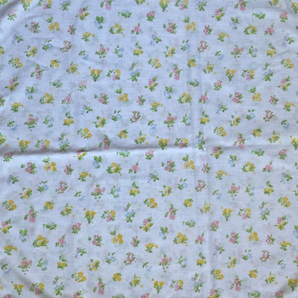 Tiny Pink, Blue, and Yellow Flowers * Vintage Pillow Case