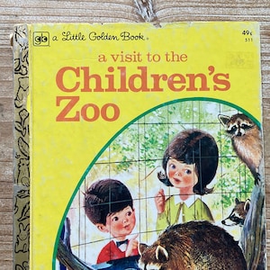 A Visit to the Children’s Zoo * A Little Golden Book * Barbara Shook Hazen * Mel Crawford * Western Publishing * 1975 * Vintage Kids Book