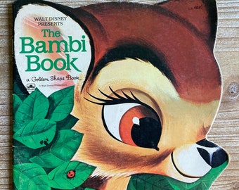 Walt Disney Presents The Bambi Book * Golden Shape Book * Mel Crawford * Walt Disney Studio * Western Publishing * 1968 * Vintage Kids Book