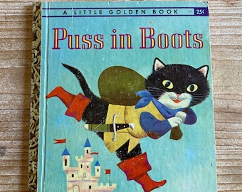 Puss in Boots * A Little Golden Book * Kathryn Jackson * J P Miller * Golden Press * 1959 * Vintage Kids Book