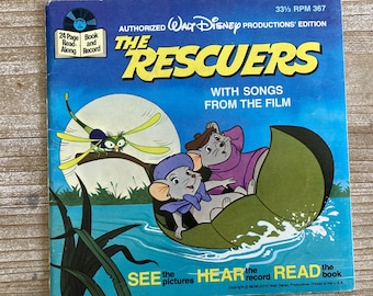 The Rescuers With Songs From The Film * Simon & Schuster * 1977 * Vintage Kids Book