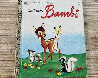 Walt Disney’s Bambi * A Little Golden Book * Walt Disney Studio * Golden Press * 1974 * Vintage Kids Book