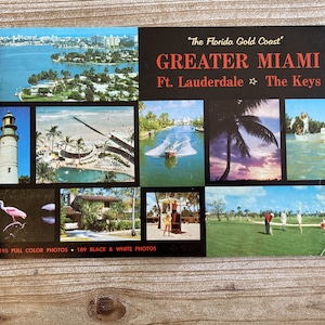 Greater Miami * Ft. Lauderdale * The Keys * The Florida Gold Coast * 1960s * Vintage Souvenir Book