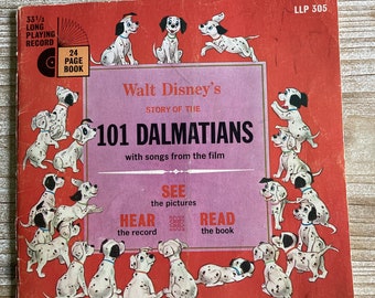 Walt Disney’s Story of The 101 Dalmatians * Walt Disney Productions * 1960 * Vintage Record & Book
