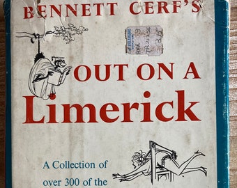 Out on a Limerick * Bennett Cerf * Saxon * Harper & Brothers * 1960 * Vintage Humor Book