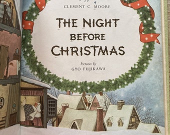 The Night Before Christmas * Signed * First Edition * Gyo Fujikawa * Clement C Moore * Grosset & Dunlap * 1961 * Vintage Kids Book