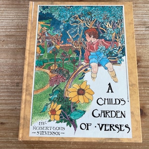 A Child's Garden of Verses, Robert Louis Stevenson, Charles Robinson, A Princess House Book, 1989, Vintage Kids Book