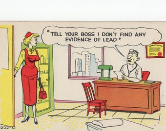 Doctor * Patient * Humor * Vintage Postcard