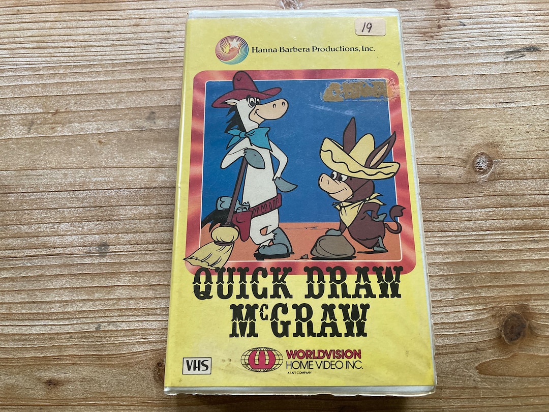 Quick Draw Mcgraw Hannabarbera Worldvision VHS Used Very Etsy