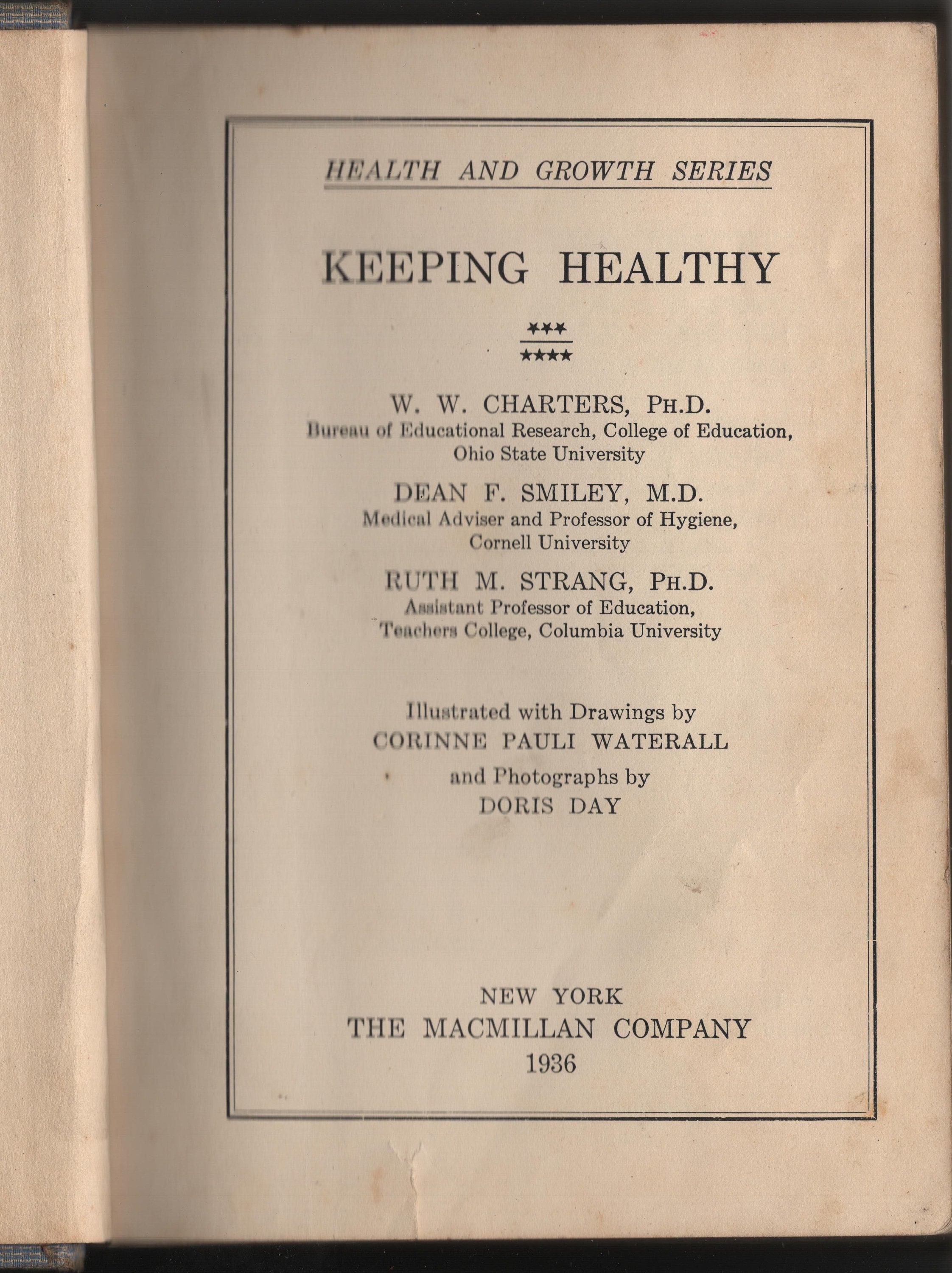 Keeping Healthy Health And Growth Series Corinne Pauli Waterall The Macmillan Company 1936 Vintage Text Book
