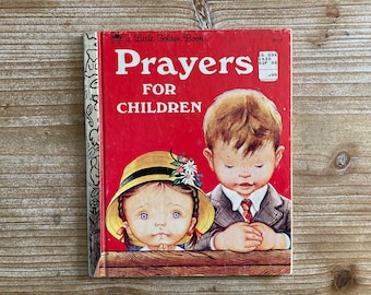 Prayers For Children * A Little Golden Book * Eloise Wilkin * Western Publishing * 1974 * Vintage Kids Book