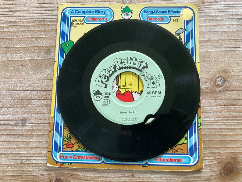 Peter Rabbit 45 Rpm Record Peter Rabbit * Song and Sound Effects * Peter Pan Records * 1970s ...