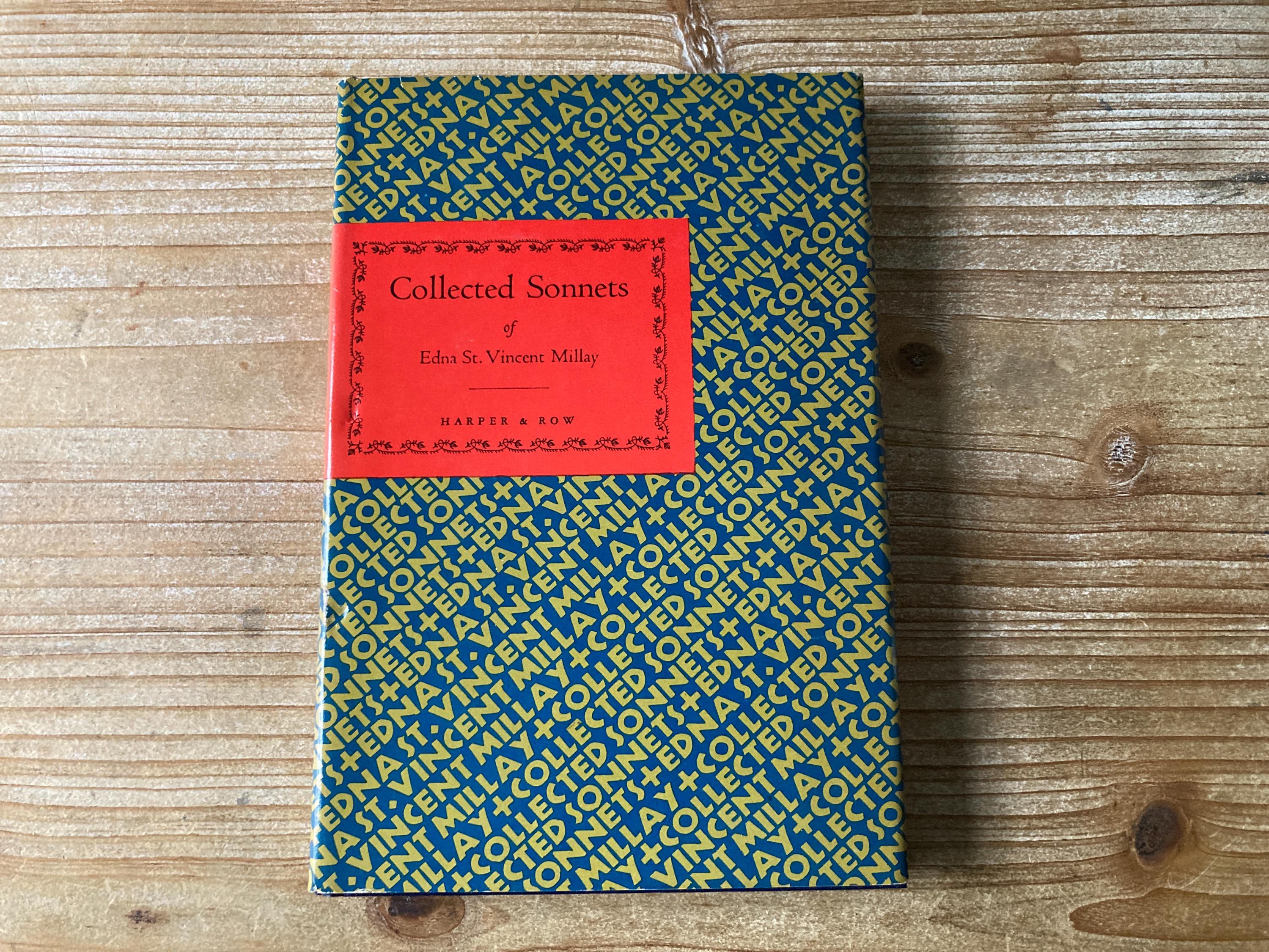 Collected Sonnets, Book Club Edition, Edna St Vincent Millay, Harper & Row, 1941, Vintage Poetry Book