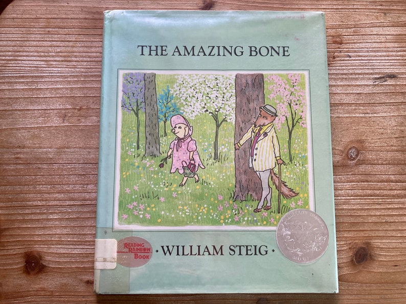 The Amazing Bone Caldecott Honor William Steig Farrar, Strauss and Giroux 1976 Vintage Kids Book image 1