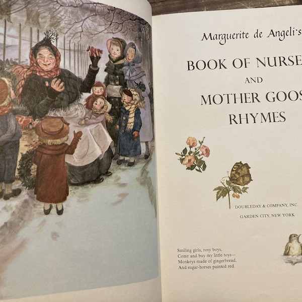 Marguerite de Angeli’s Book of Nursery and Mother Goose Rhymes * Marguerite de Angeli * Doubleday & Company * 1954 * Vintage Kids Book